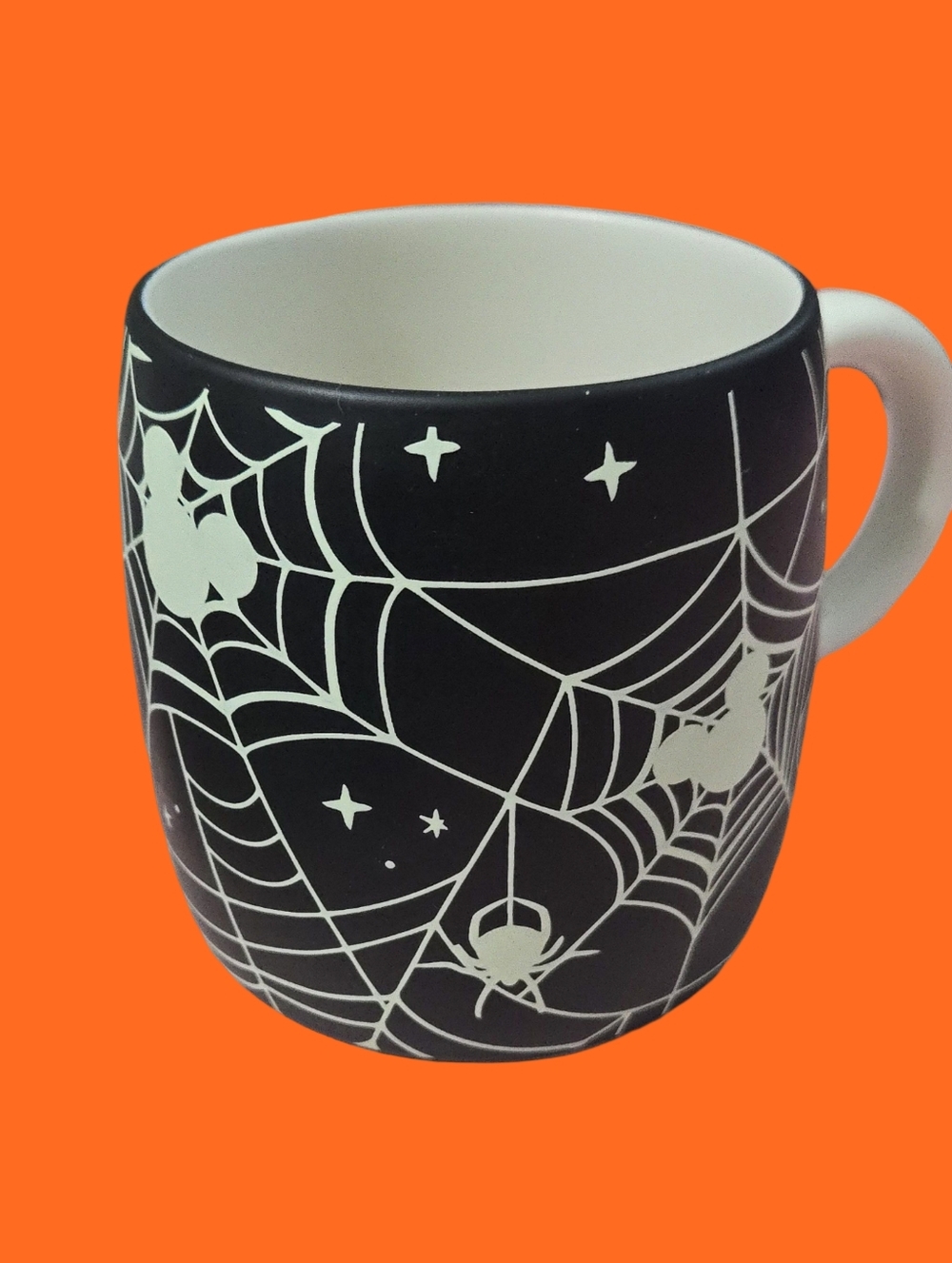 Hallmark Disney Black and White Spiderweb Ceramic Coffee Mug